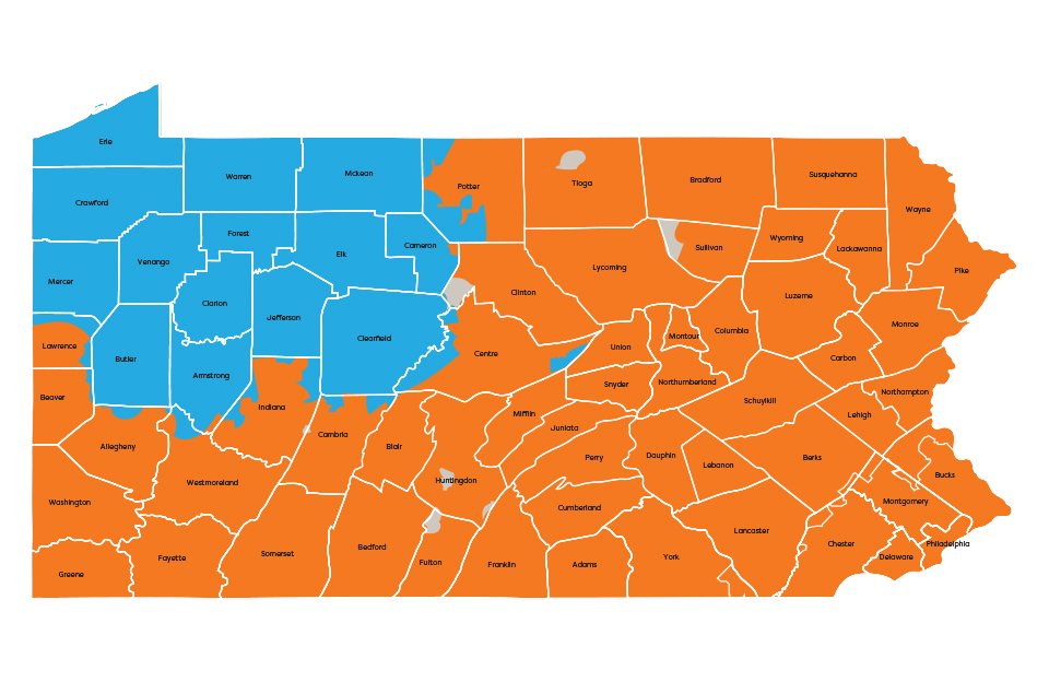 Pennsylvania Electric Utility Map